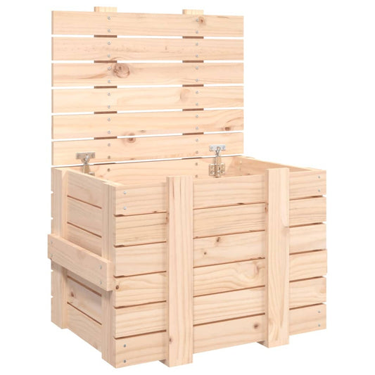 vidaXL Storage Box 58x40.5x42 cm Solid Wood Pine
