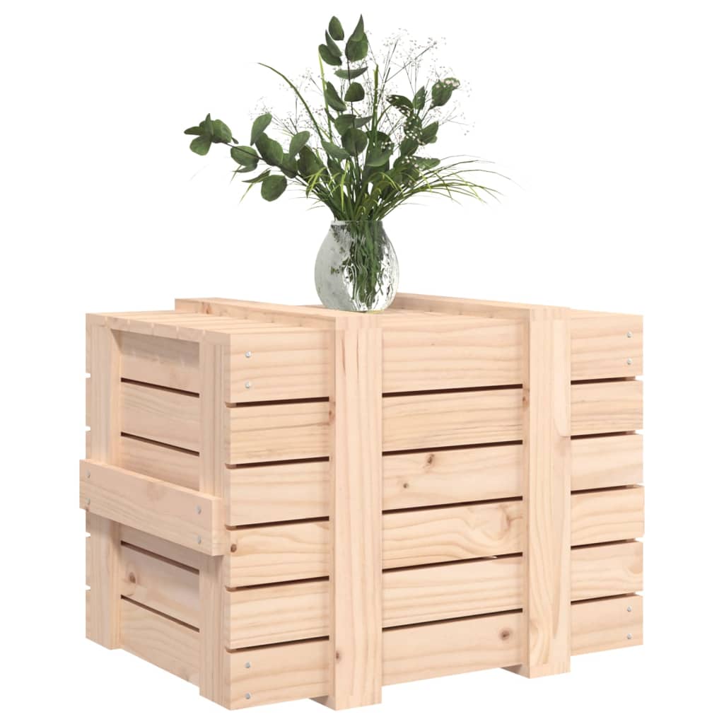 vidaXL Storage Box 58x40.5x42 cm Solid Wood Pine