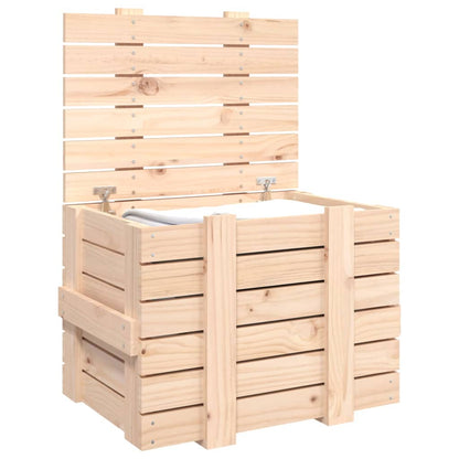 vidaXL Storage Box 58x40.5x42 cm Solid Wood Pine