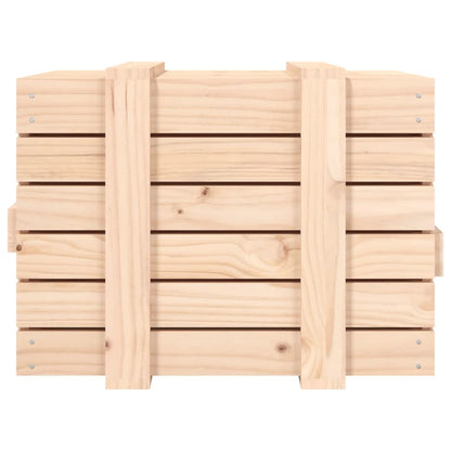 vidaXL Storage Box 58x40.5x42 cm Solid Wood Pine