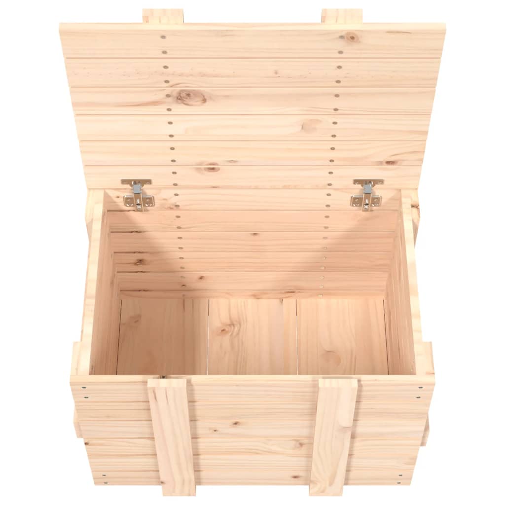 vidaXL Storage Box 58x40.5x42 cm Solid Wood Pine