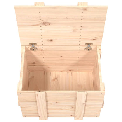 vidaXL Storage Box 58x40.5x42 cm Solid Wood Pine