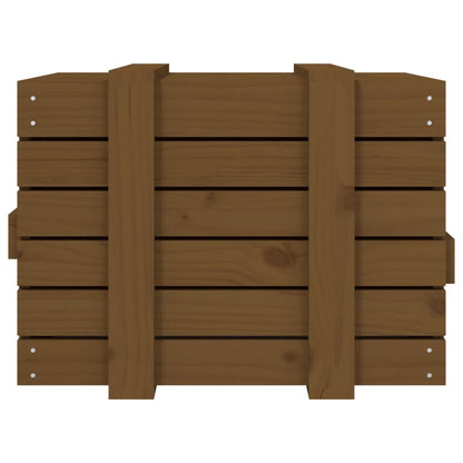 vidaXL Storage Box Honey Brown 58x40.5x42 cm Solid Wood Pine