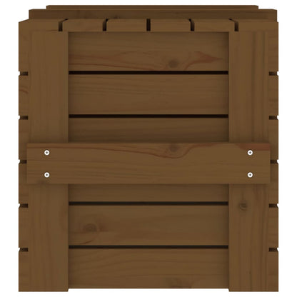 vidaXL Storage Box Honey Brown 58x40.5x42 cm Solid Wood Pine