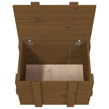 vidaXL Storage Box Honey Brown 58x40.5x42 cm Solid Wood Pine