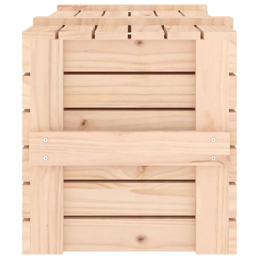 vidaXL Storage Box 91x40.5x42 cm Solid Wood Pine