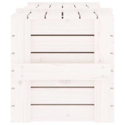 vidaXL Storage Box White 91x40.5x42 cm Solid Wood Pine