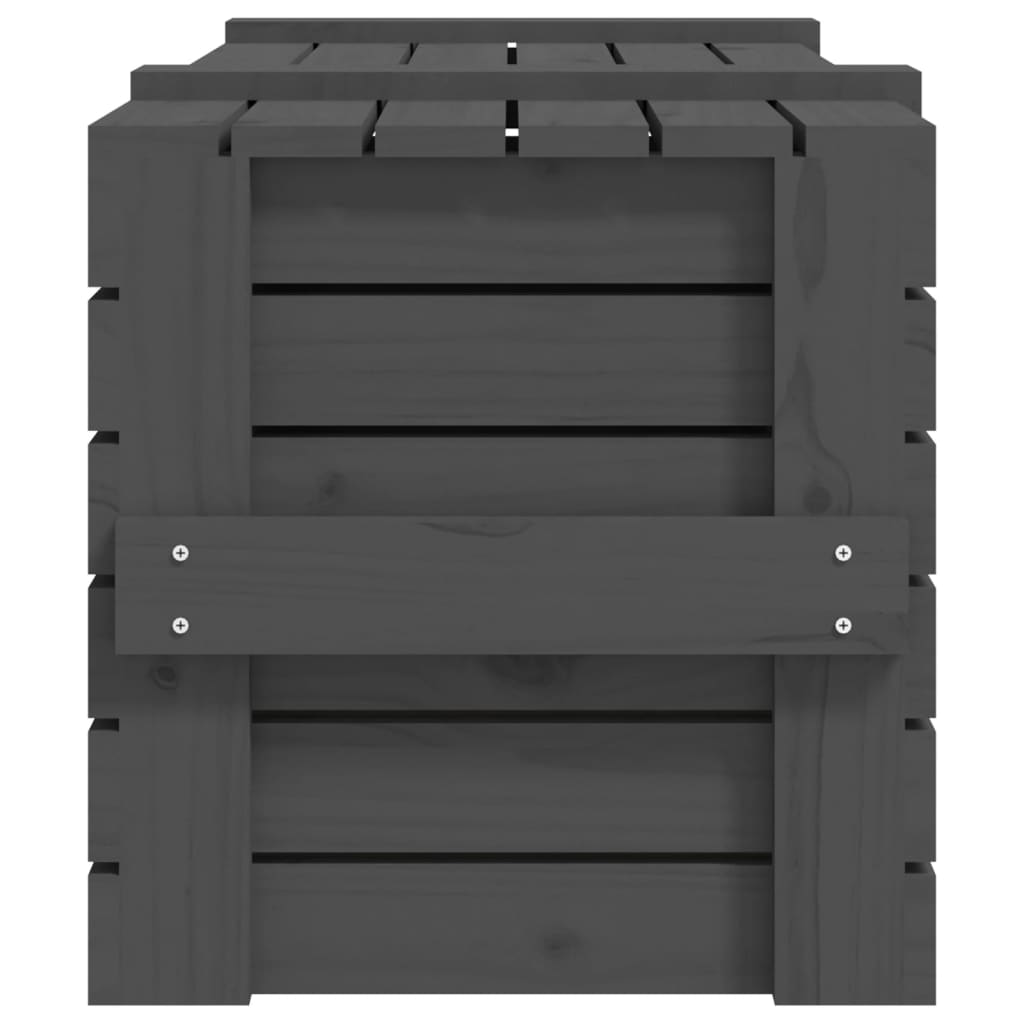vidaXL Storage Box Grey 91x40.5x42 cm Solid Wood Pine