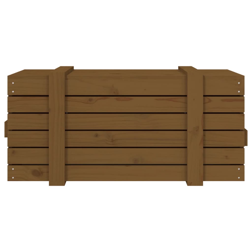 vidaXL Storage Box Honey Brown 91x40,5x42 cm Solid Wood Pine
