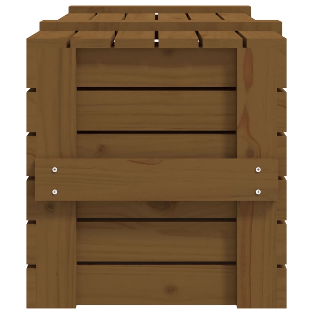 vidaXL Storage Box Honey Brown 91x40,5x42 cm Solid Wood Pine