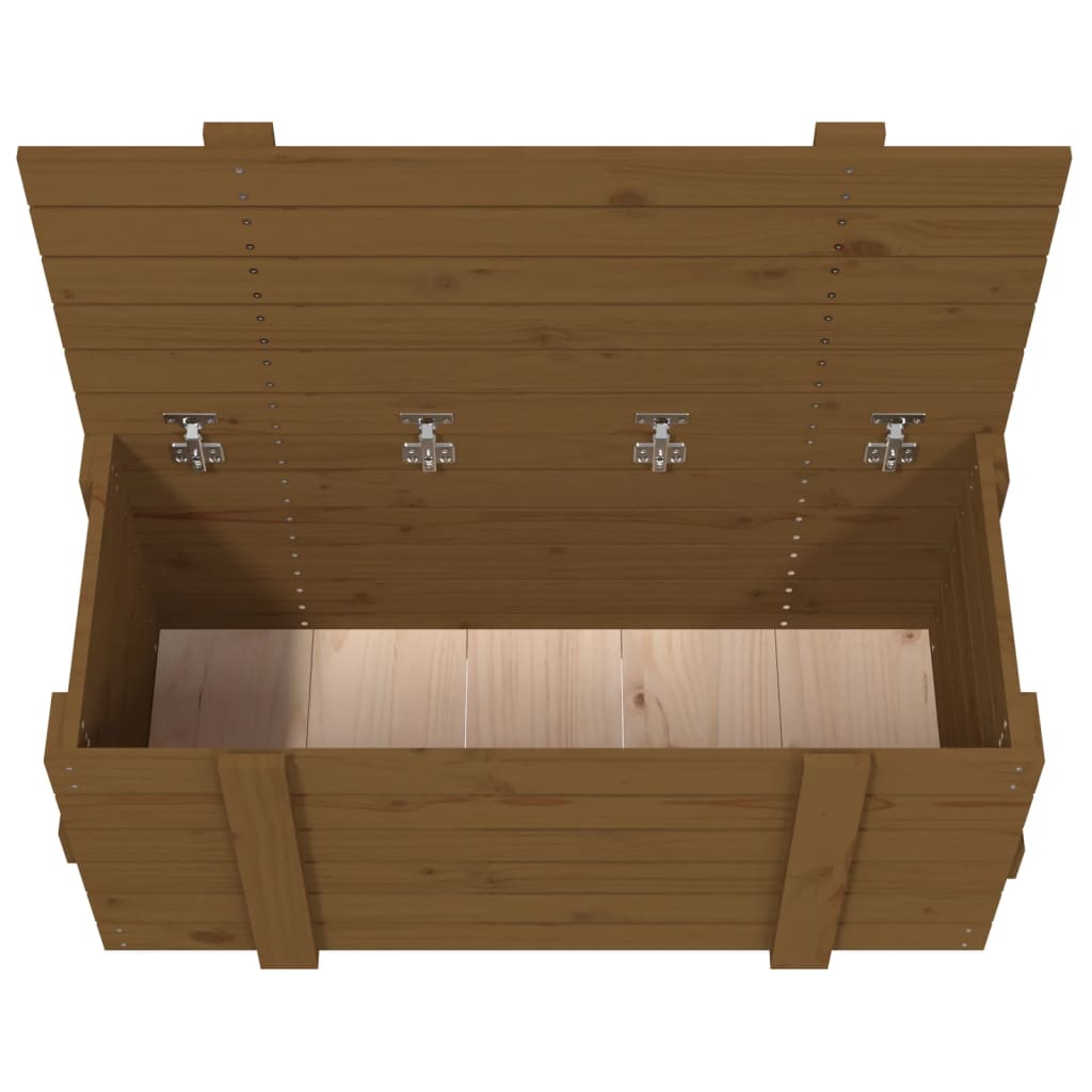 vidaXL Storage Box Honey Brown 91x40,5x42 cm Solid Wood Pine