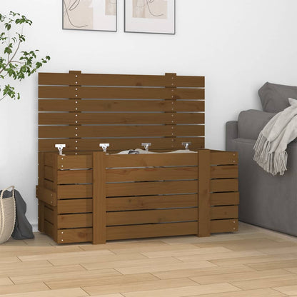 vidaXL Storage Box Honey Brown 91x40,5x42 cm Solid Wood Pine