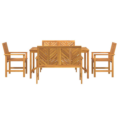 vidaXL Garden Dining Set 5 pcs Brown Solid Acacia Wood