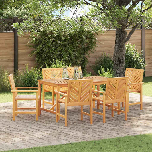 vidaXL Garden Dining Set 6 pcs Brown Solid Acacia Wood