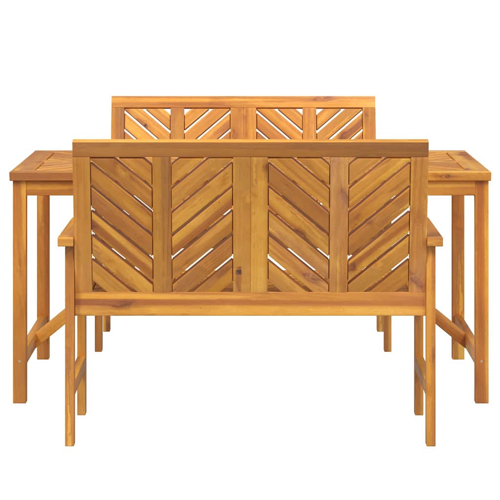 vidaXL Garden Dining Set 3 pcs Brown Solid Acacia Wood