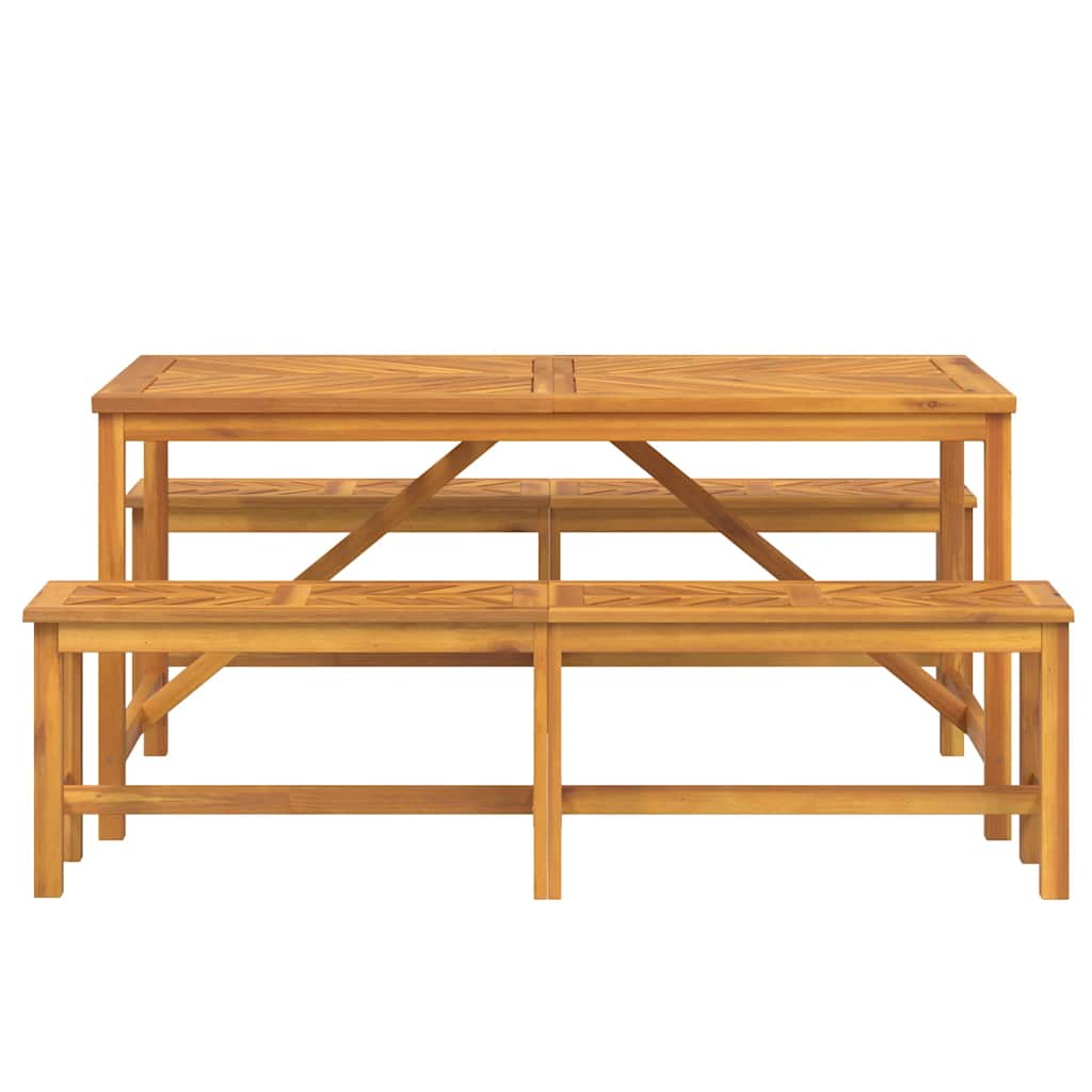 vidaXL Garden Dining Set 3 pcs Brown Solid Acacia Wood