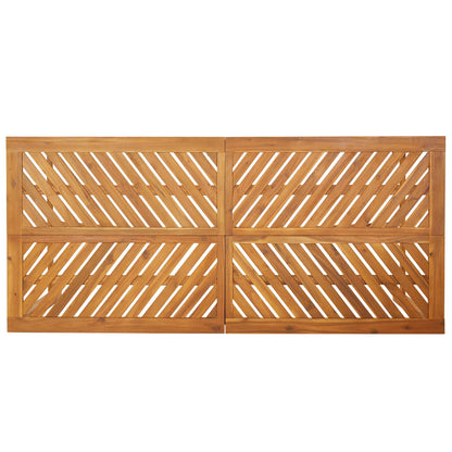 vidaXL Garden Dining Set 9 pcs Brown Solid Acacia Wood