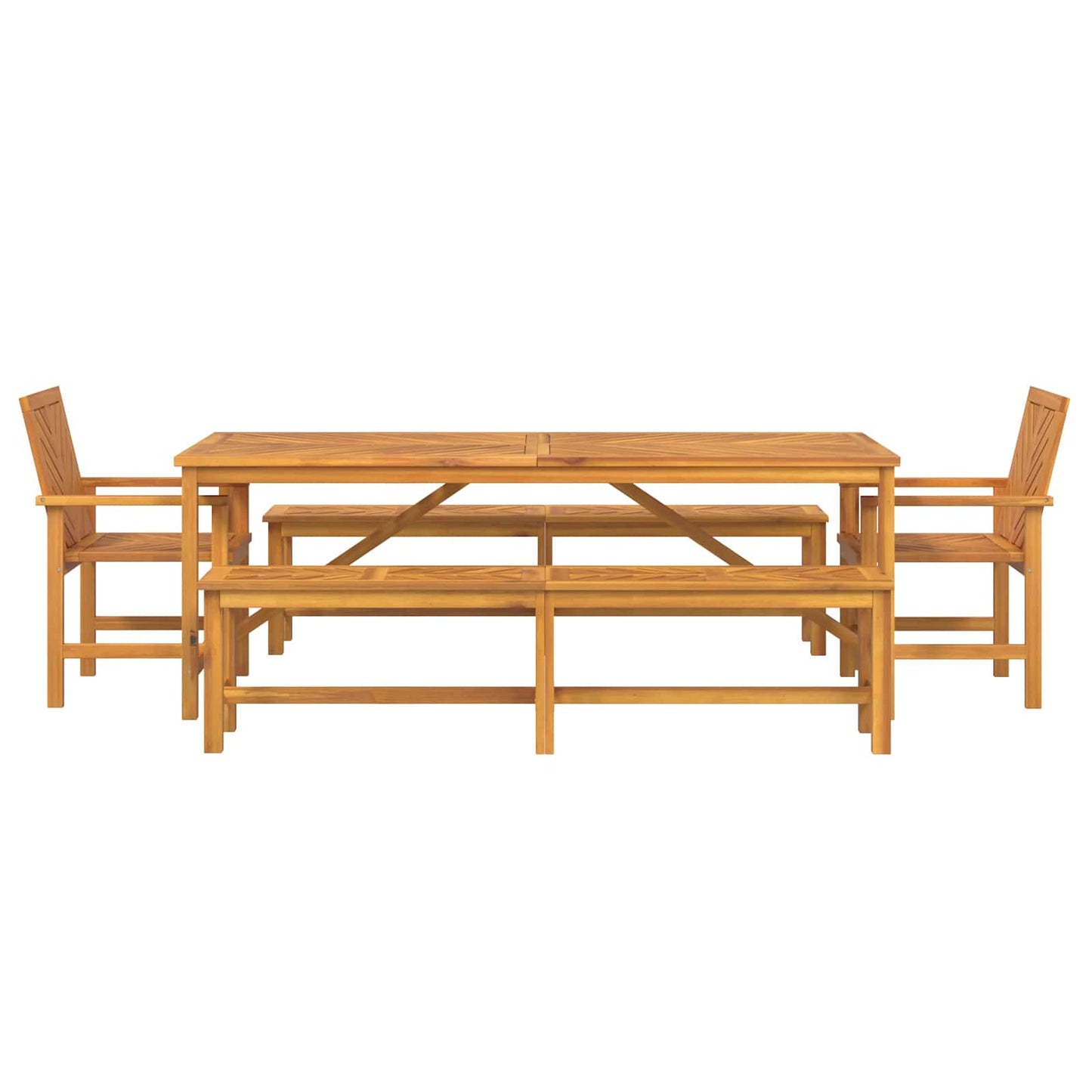 vidaXL Garden Dining Set 5 pcs Brown Solid Acacia Wood