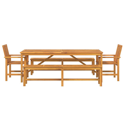 vidaXL Garden Dining Set 5 pcs Brown Solid Acacia Wood