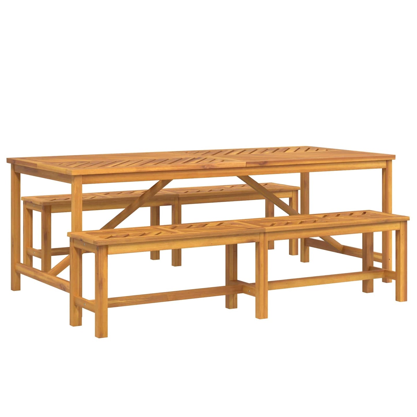vidaXL Garden Dining Set 3 pcs Brown Solid Acacia Wood