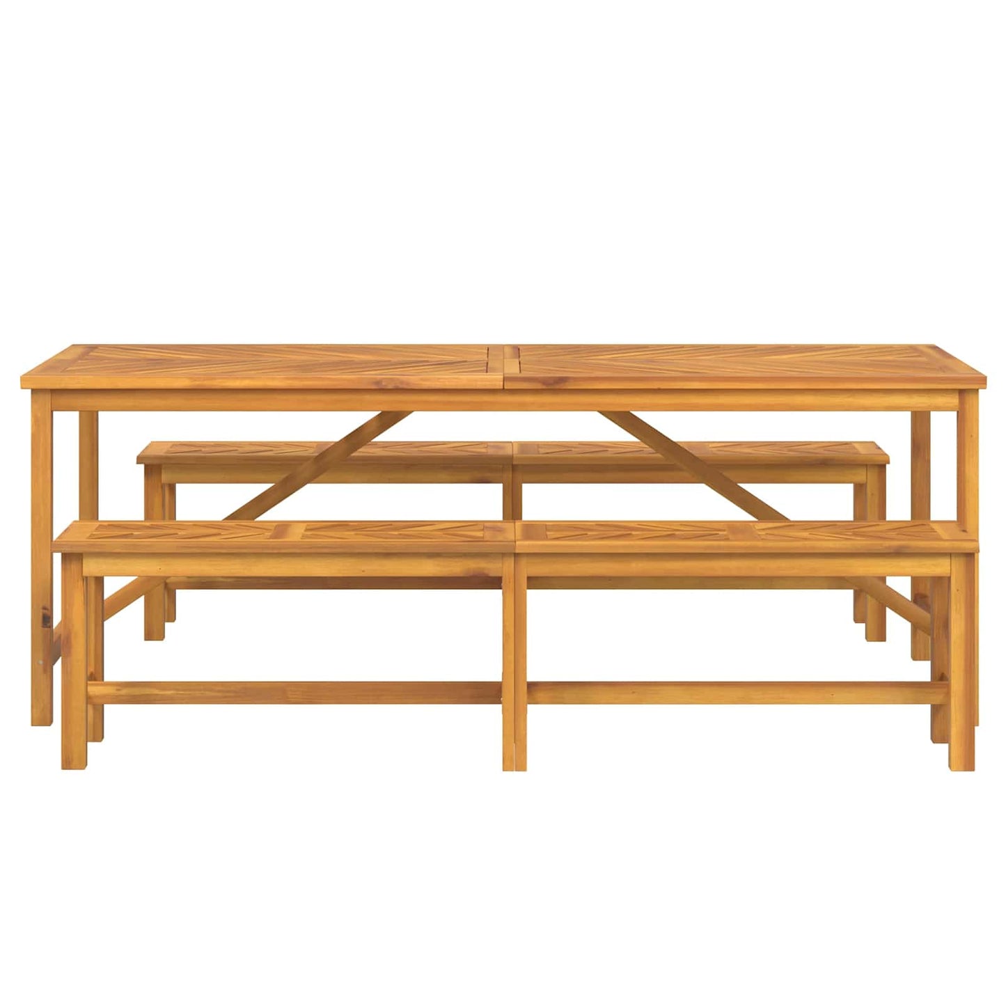 vidaXL Garden Dining Set 3 pcs Brown Solid Acacia Wood