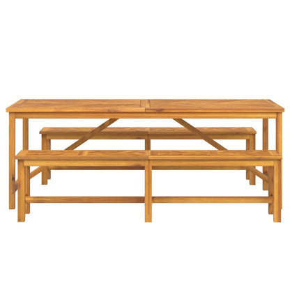 vidaXL Garden Dining Set 3 pcs Brown Solid Acacia Wood