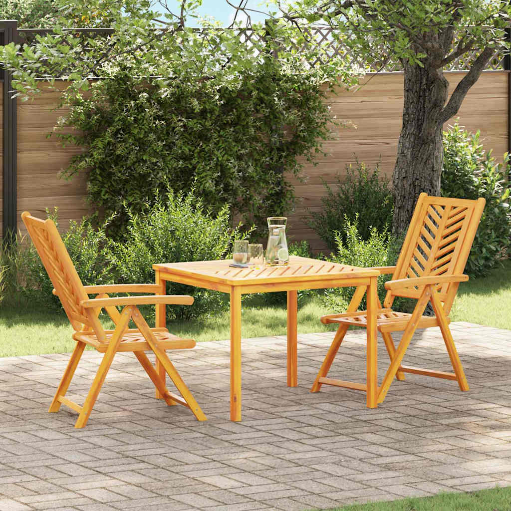 vidaXL Garden Dining Set 3 pcs Brown Solid Acacia Wood