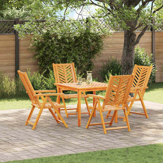 vidaXL Garden Dining Set 5 pcs Brown Solid Acacia Wood