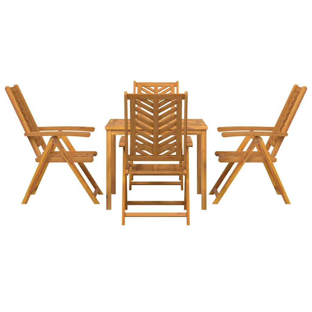 vidaXL Garden Dining Set 5 pcs Brown Solid Acacia Wood