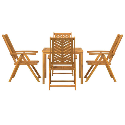 vidaXL Garden Dining Set 5 pcs Brown Solid Acacia Wood