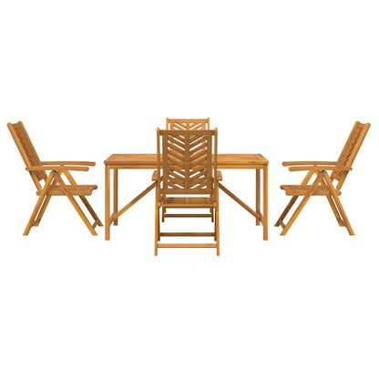 vidaXL Garden Dining Set 5 pcs Brown Solid Acacia Wood