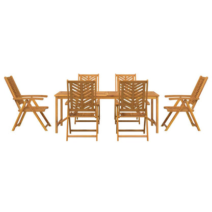 vidaXL Garden Dining Set 7 pcs Brown Solid Acacia Wood