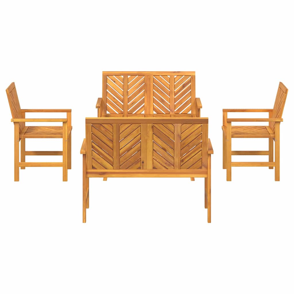 vidaXL Garden Lounge Set 5 pcs Brown Solid Acacia Wood