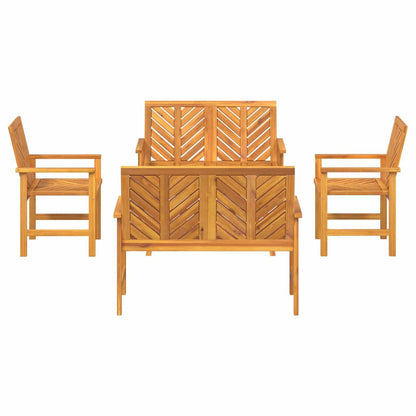 vidaXL Garden Lounge Set 5 pcs Brown Solid Acacia Wood