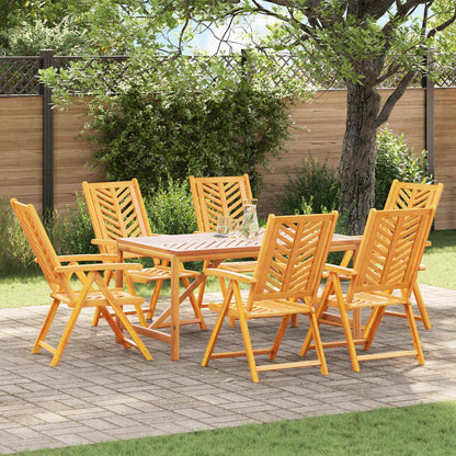 vidaXL Garden Chair 6 pcs Brown Solid Acacia Wood