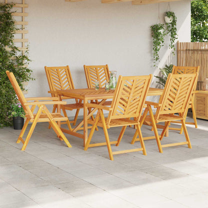 vidaXL Garden Chair 6 pcs Brown Solid Acacia Wood