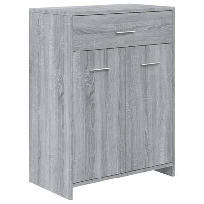 vidaXL 4 Piece Bathroom Furniture Set Grey Sonoma Engineered Wood
