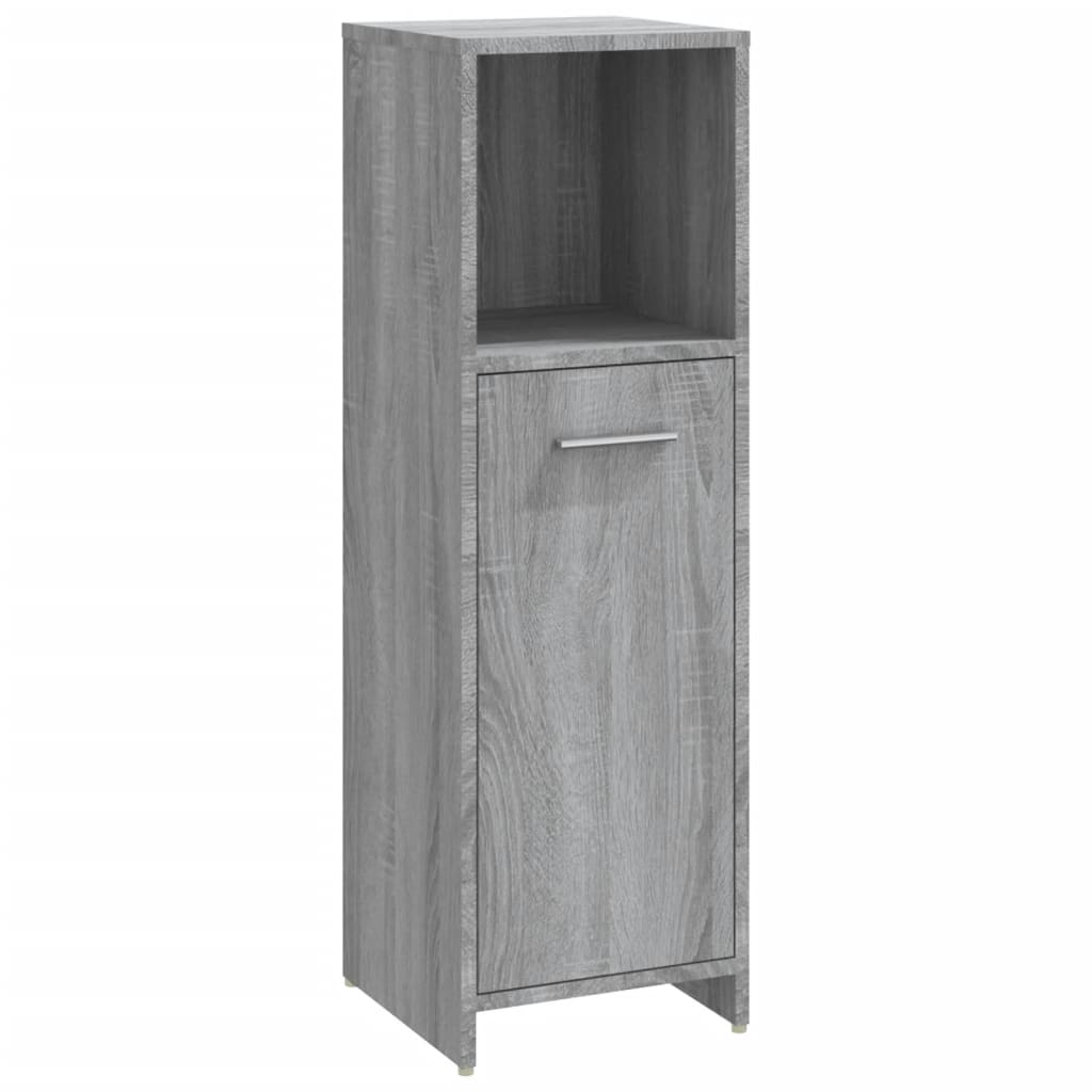 vidaXL 4 Piece Bathroom Furniture Set Grey Sonoma Engineered Wood
