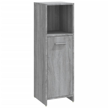 vidaXL 4 Piece Bathroom Furniture Set Grey Sonoma Engineered Wood