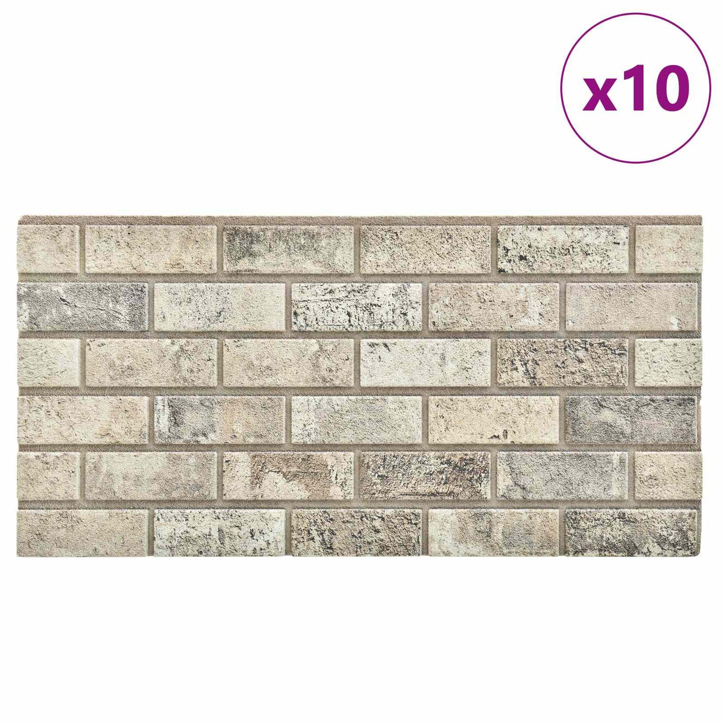 vidaXL Wall Panels 10 pcs 100 x 50 cm Sand EPS Foam