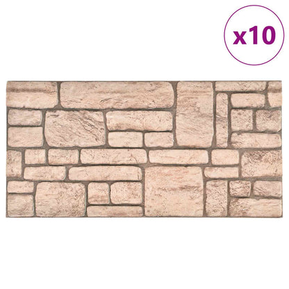 vidaXL Wall Panels 10 pcs Beige 100 x 50 cm EPS Foam