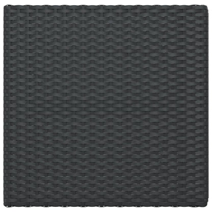 vidaXL Folding Bistro Table Black 55x54x71 cm Poly Rattan