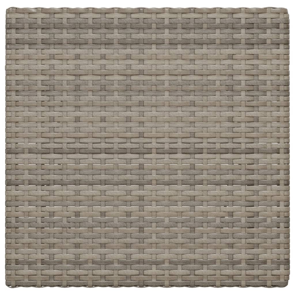 vidaXL Folding Bistro Table Grey 55x54x71 cm Poly Rattan