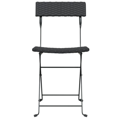 vidaXL Folding Bistro Chair | Set of 2 | Black