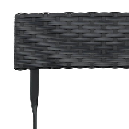 vidaXL Folding Bistro Chair | Set of 2 | Black