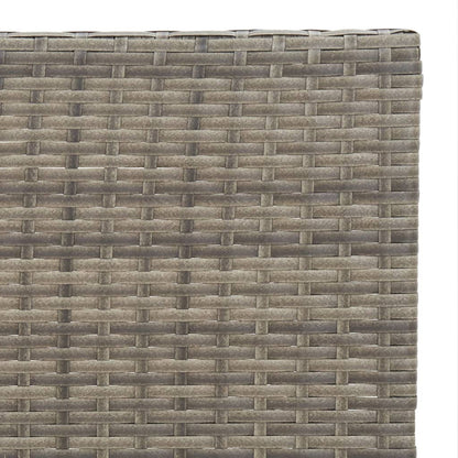 vidaXL 3 Piece Folding Bistro Set Grey Poly Rattan