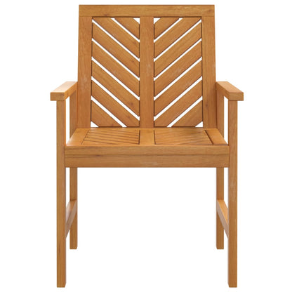 vidaXL Garden Dining Chair | Set of 2 | Natural Acacia | Solid Acacia Wood
