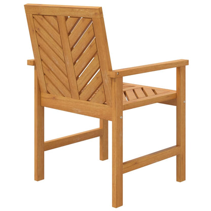 vidaXL Garden Dining Chair | Set of 2 | Natural Acacia | Solid Acacia Wood