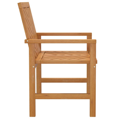 vidaXL Garden Dining Chair | Set of 3 | Natural wood | Solid acacia wood