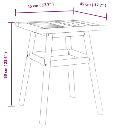 vidaXL Side Table 45x45x60 cm Solid Wood Acacia